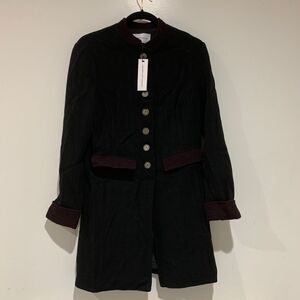 Cupcakes and cashmere Long Black Coat NWT